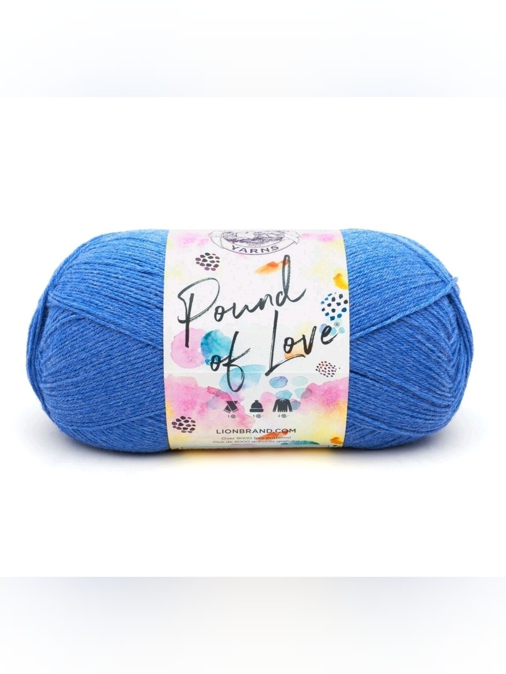 (1 Skein) Lion Brand Yarn 550-110B Pound of Love Yarn, Denim